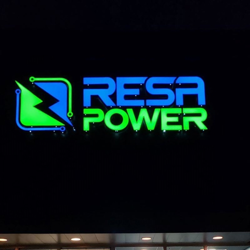Resa Power Backlit Sign